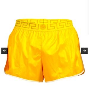 Yellow shorts Versace!